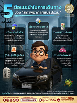 5 ข้อแนะนำในการเดินทางช่วง “สภาพอากาศแปรปรวน"