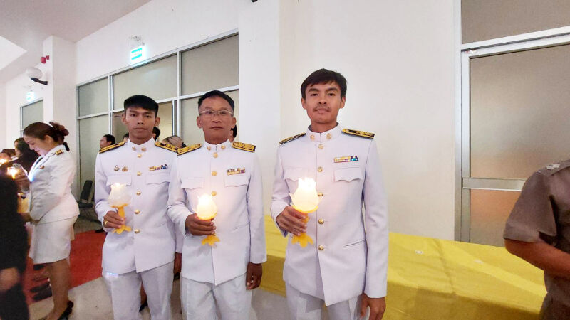 "เข้าร่วมพิธีถวายเครื่องราชสักการะและวางพานพุ่ม และพิธีจุดเทียนถวายพระพรชัยมงคล เนื่องในโอกาสวันเฉลิมพระชนมพรรษา 28 กรกฎาคม 2