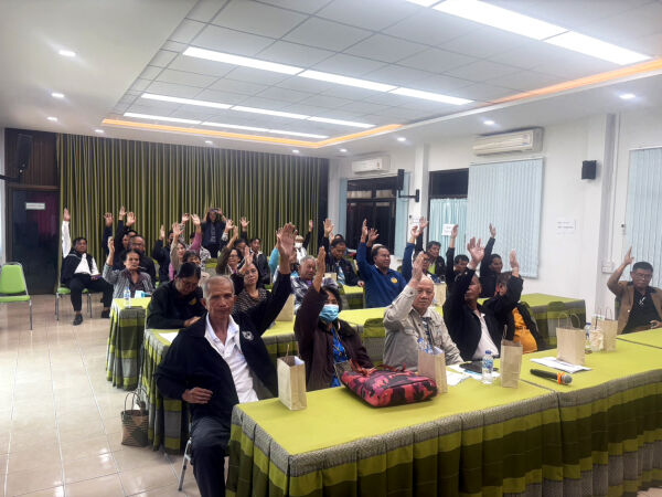 “ร่วมประชุมการมีส่วนร่วมของประชาชน  โครงการก่อสร้างโครงข่ายทางหลวงแผ่นดิน กิจกรรมก่อสร้างเพิ่มช่องจราจร ทางหลวงหมายเลข 2045 ต